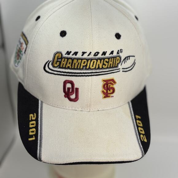 Vintage Oklahoma Sooners Florida State Seminoles Hat Cap Strap Back NCAA Footbal - Picture 1 of 8